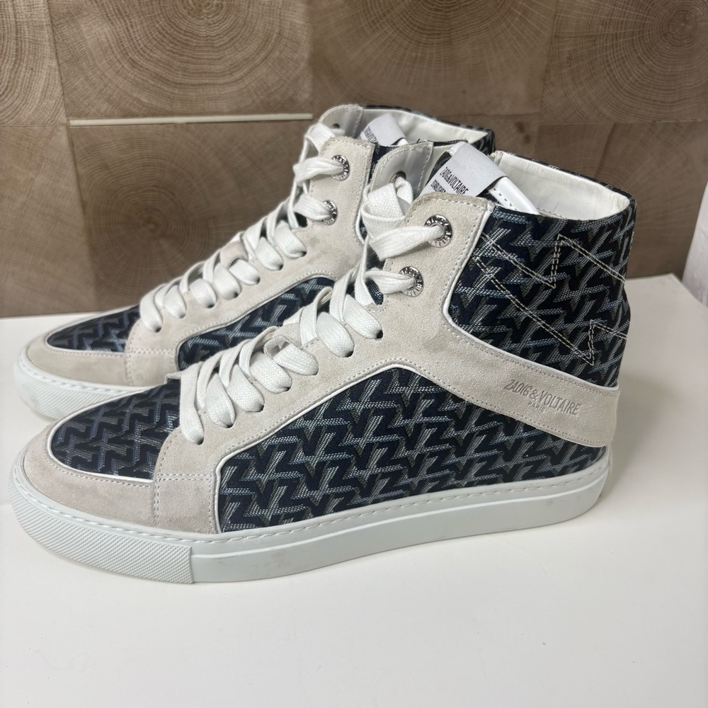 Zadig & Voltarie High Flash Monogram Sneakers Leather EU 40
0267